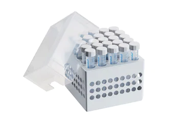 艾本德儲存盒 5 × 5, 可放置 25  個試管，15  mL，2  件，高 127  mm，5  英寸，聚丙烯材料，可耐受最低 -86  °C，可高溫高壓滅菌，帶蓋子并具有數(shù)字字母標識