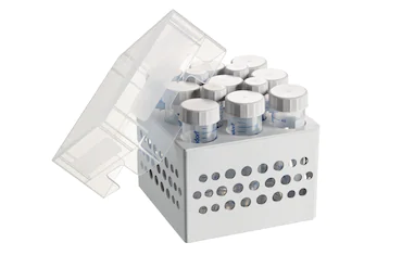 艾本德儲存盒 3 × 3, 可放置 9  個 50  mL 試管和 4  個 15  mL 試管，2  件，高 127  mm，5  英寸，聚丙烯材料，可耐受最低 -86  °C，高溫高壓滅菌，帶蓋子